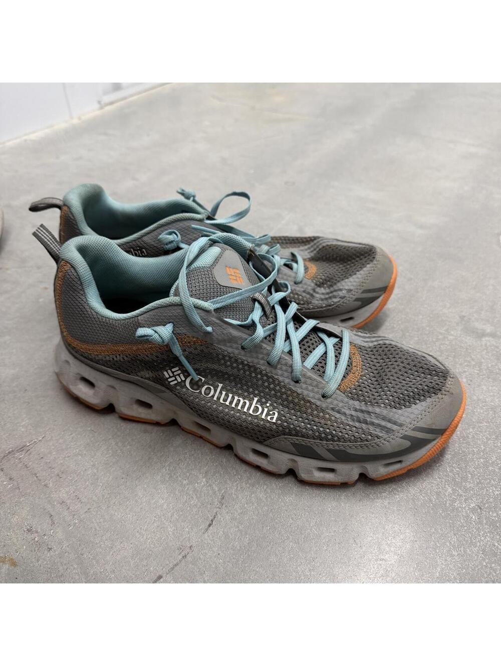 Columbia Drainmaker III Womens Size 11 Gray Blue Orange Water Trail Shoes BL4617